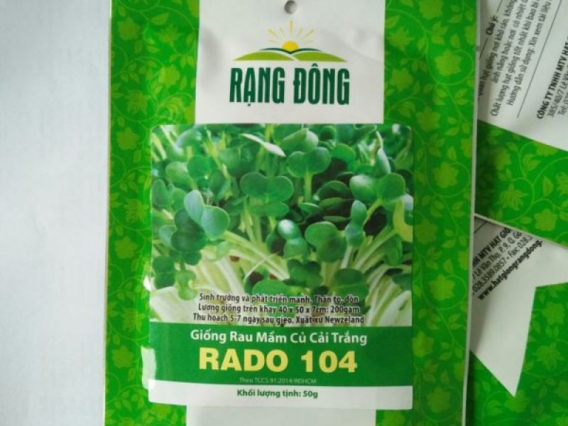 Giống Rau Mầm Củ Cải Trắng RADO 104